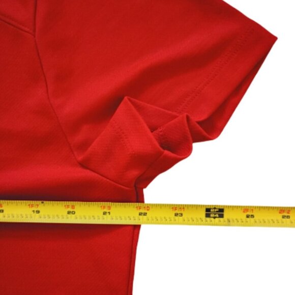 Nike Dry-FIT Washington Nationals V-Neck Tee Women's L Red Athletic T-Shirt - Picture 5 of 10